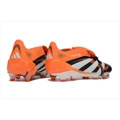 Adidas Predator 25 Elite Tongue Black and Orange Firm Ground FG Football Boot