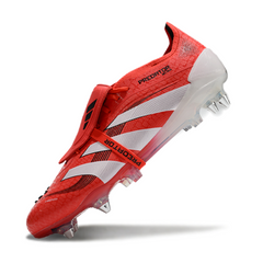 Scarpa da calcio Adidas Predator 25 Elite Pure Victory Pack con tacchetti misti, nera e bianca