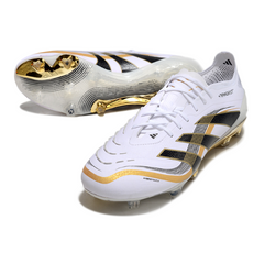 Adidas Predator 25 Elite White and Gold Firm Ground FG Football Boot