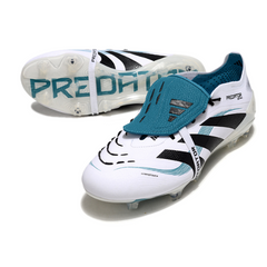 Adidas Predator 25 Elite Tongue White and Blue Firm Ground FG Football Boot
