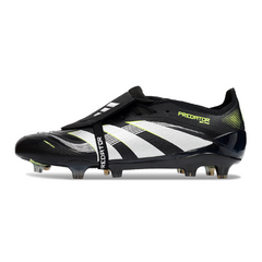 Botas de fútbol Adidas Predator 25 Elite Tongue, color negro, blanco y verde, para terreno firme FG