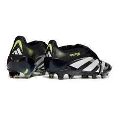 Botas de fútbol Adidas Predator 25 Elite Tongue, color negro, blanco y verde, para terreno firme FG