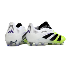 Adidas Predator 25 Elite White and Green Firm Ground FG Football Boot