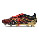 Scarpa da calcio Adidas Predator 25 Elite Tongue nera rossa e gialla per terreni compatti FG