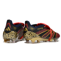 Scarpa da calcio Adidas Predator 25 Elite Tongue nera rossa e gialla per terreni compatti FG