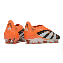Scarpa da calcio Adidas Predator 25 Elite nera e arancione per terreni compatti FG