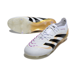 Scarpa da calcio Adidas Predator 25 Elite Road to Glory Pack nera e bianca per terreni compatti FG