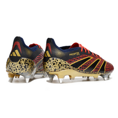 Botas de fútbol Adidas Predator 25 Elite SG con tacos mixtos, negro, rojo y amarillo