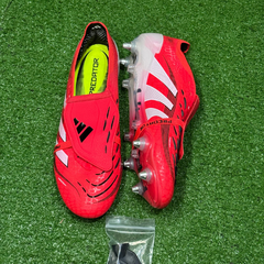 Chuteira Campo Adidas Predator 25 Elite Com Lingua SG Trava Mista Pure Victory Pack Tamanho 41 - Semi-Nova Com Marcas de Uso