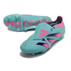 Chuteira Campo Adidas Predator 30 Elite Com Lingua FG Azul e Rosa - VENI Futebol