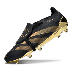 Scarpa da calcio Adidas Predator 30 Elite Tongue nera e oro Bellingham Pack Firm Ground FG