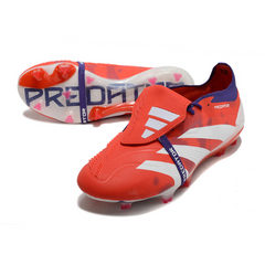 Chuteira Campo Adidas Predator 30 Elite Com Lingua FG Vermelha, Branca e Roxa - VENI Futebol