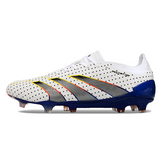 Scarpa da calcio Adidas Predator 30 Elite bianca, blu e arancione per terreni compatti FG