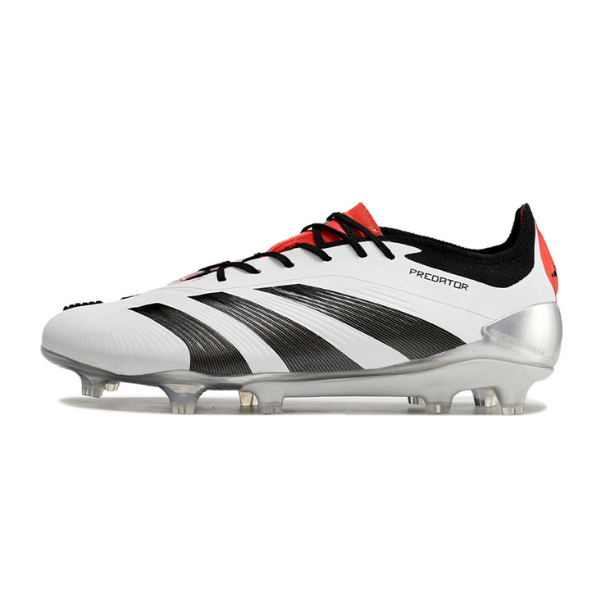 Chuteira Campo Adidas Predator 30 Elite FG Branca, Preta e Vermelha - VENI Futebol