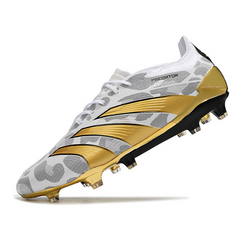 Chuteira Campo Adidas Predator 30 Elite FG Cinza e Dourada - VENI Futebol