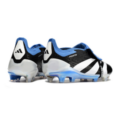 Chuteira Campo Adidas Predator 30 Elite Com Lingua FG Preta, Branca e Azul - VENI Futebol