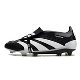 Chuteira Campo Adidas Predator 30 Elite Com Lingua FG Preta, Branca e Cinza - VENI Futebol