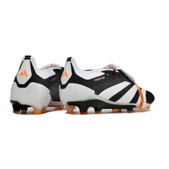 Chuteira Campo Adidas Predator 30 Elite Com Lingua FG Preta, Branca e Laranja - VENI Futebol