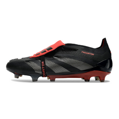 Botas de fútbol Adidas Predator 30 Elite Tongue FG para terreno firme, color negro y rojo