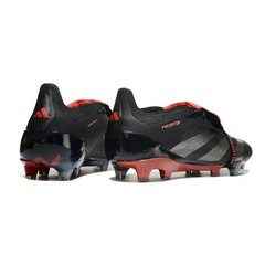 Botas de fútbol Adidas Predator 30 Elite Tongue FG para terreno firme, color negro y rojo