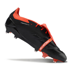 Chuteira Campo Adidas Predator 30 Elite Com Lingua FG Preta e Vermelha - VENI Futebol