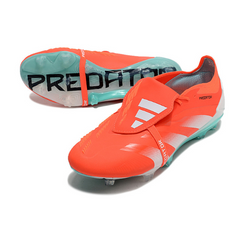 Chuteira Campo Adidas Predator 30 Elite Com Lingua FG Vermelha e Azul Claro - VENI Futebol