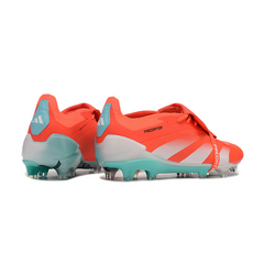 Chuteira Campo Adidas Predator 30 Elite Com Lingua FG Vermelha e Azul Claro - VENI Futebol