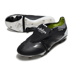 Botas de fútbol Adidas Predator 30 Elite Tongue FG para terreno firme, color blanco y negro