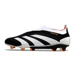 Chuteira Campo Adidas Predator 30 Elite Sem Cadarço FG Preta, Branca e Laranja - VENI Futebol