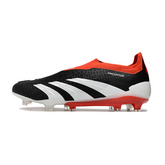 Chuteira Campo Adidas Predator 30 Elite Sem Cadarço FG Preto, Branco e Vermelho - VENI Futebol