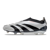 Chuteira Campo Adidas Predator 30 Elite Sem Cadarço FG Prata e Preta - VENI Futebol