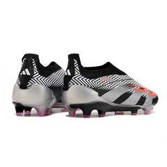 Chuteira Campo Adidas Predator 30 Elite Sem Cadarço FG Preta, Branca e Cinza - VENI Futebol