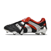 Botas de fútbol Adidas Predator Accelerator Elite FG para terreno firme, color negro y rojo