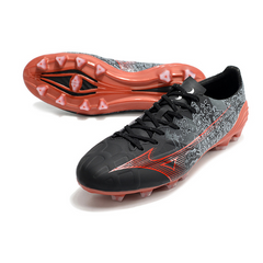 Scarpa da calcio Mizuno Alpha FG nera e rossa per terreni compatti