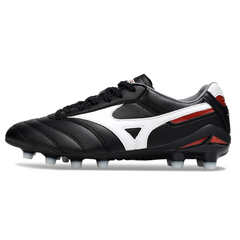 Scarpa da calcio Mizuno Morelia Neo 2 Elite nera e bianca per terreni compatti FG