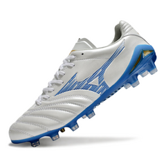 Mizuno Morelia Neo IV Pro White and Blue Firm Ground FG Football Boot
