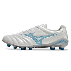 Mizuno Morelia Neo IV Pro White and Light Blue Firm Ground FG Football Boot