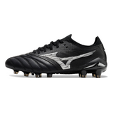 Scarpa da calcio Mizuno Morelia Neo IV Elite nera e bianca per terreni compatti FG