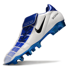Nike Air Zoom Total 90 III White and Blue Firm Ground FG Football Boot