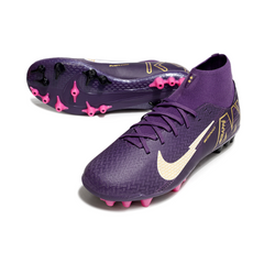 Botas de fútbol Nike Air Zoom Mercurial Superfly 10 Academy Mbappé para césped artificial AG, color morado