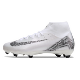 Scarpa da calcio Nike Air Zoom Mercurial Superfly 10 Academy bianca e nera per terreni compatti FG
