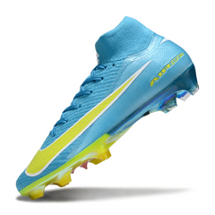 Nike Air Zoom Mercurial Superfly 10 Elite Light Blue and Yellow Firm Ground FG Football Boot