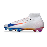 Nike Air Zoom Mercurial Superfly 10 Elite White Blue and Red Firm Ground FG Football Boot