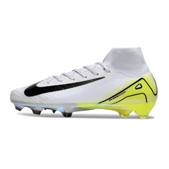 Botas de fútbol Nike Air Zoom Mercurial Superfly 10 Elite FG para terreno firme, color blanco y verde claro