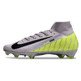 Botas de fútbol Nike Air Zoom Mercurial Superfly 10 Elite FG para terreno firme, color gris y verde