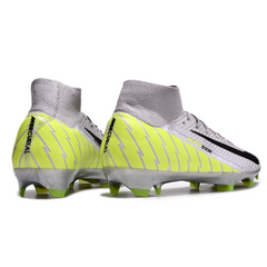 Nike Air Zoom Mercurial Superfly 10 Elite Gray and Green Firm Ground FG Football Boot