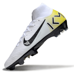 Nike Air Zoom Mercurial Superfly 10 Elite White and Yellow Firm Ground FG Football Boot