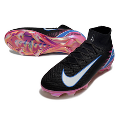 Botas de fútbol Nike Air Zoom Mercurial Superfly 10 Elite FG para terreno firme, color negro y rosa