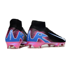 Botas de fútbol Nike Air Zoom Mercurial Superfly 10 Elite FG para terreno firme, color negro y rosa