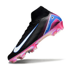 Botas de fútbol Nike Air Zoom Mercurial Superfly 10 Elite FG para terreno firme, color negro y rosa